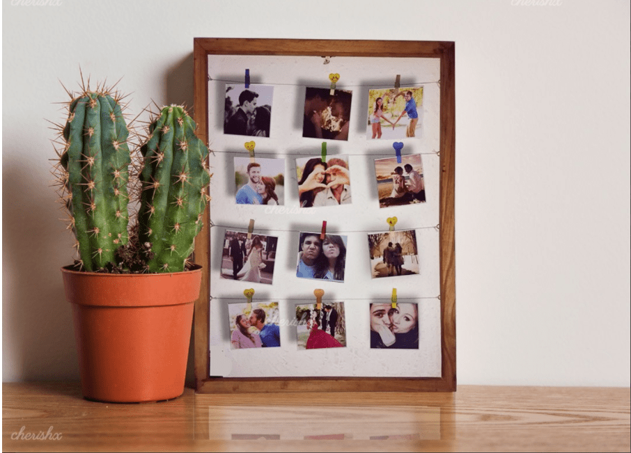Valentine’s Day Polaroid Memory Frame with 12 photos 