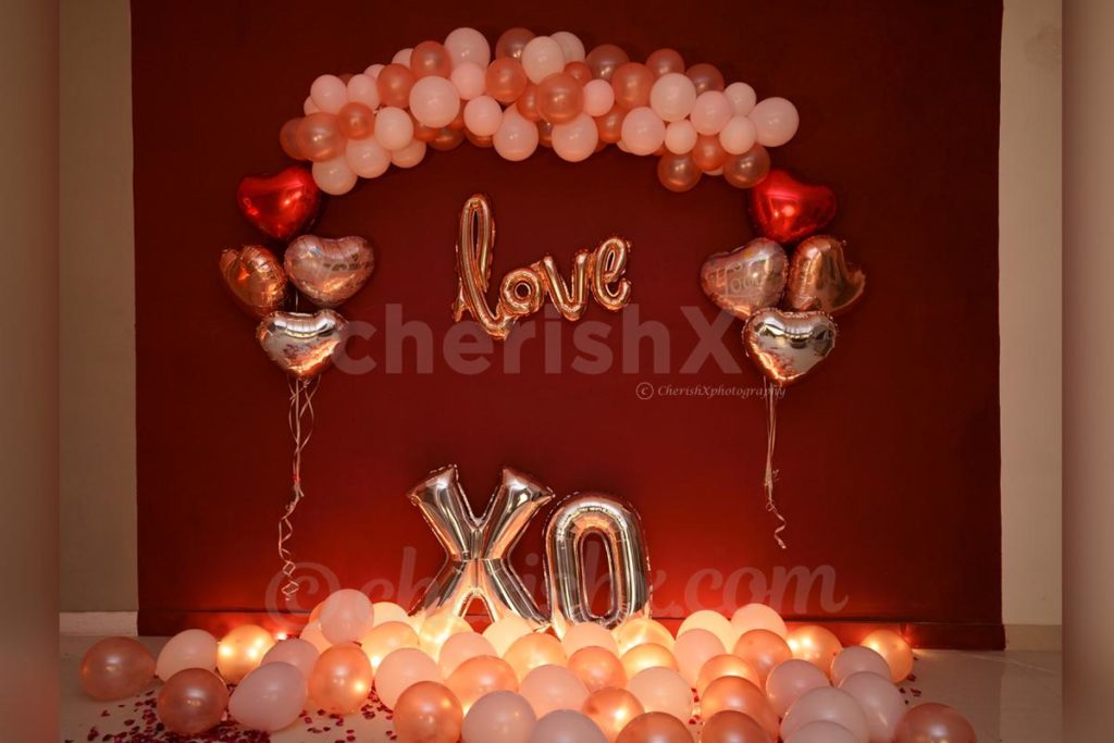 Rose Gold Love XO Decoration Valentine's Surprise