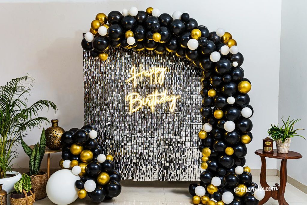 Silver sequins new year decor
