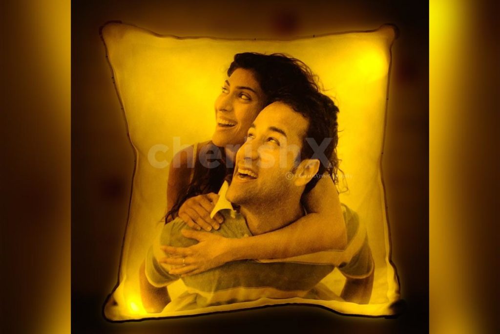 Personalized LED Cushion as Valentine's day gift