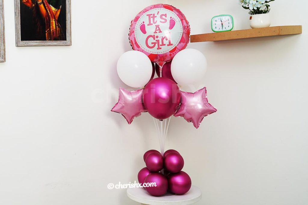 it's a girl balloon bouquet
