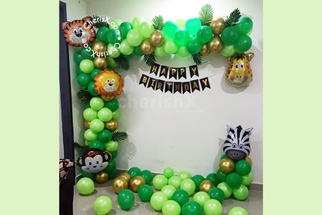 kids theme birthday decoration- wild forest theme