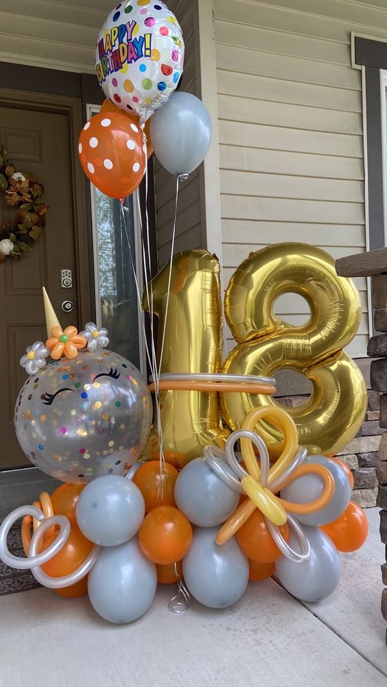 Unicorn Birthday Balloon Bouquet