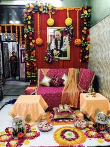 rangoli guruji darbar decoration at home