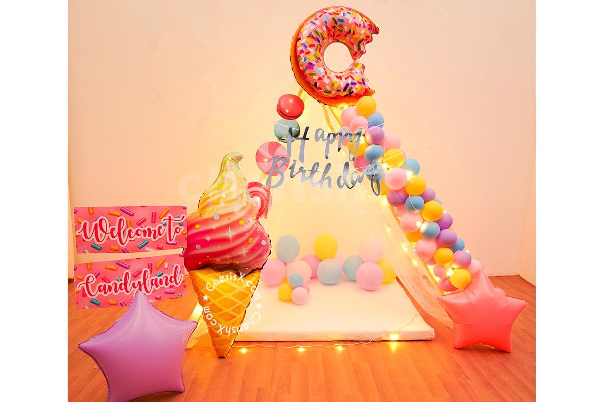 candy theme kids birthday decoration