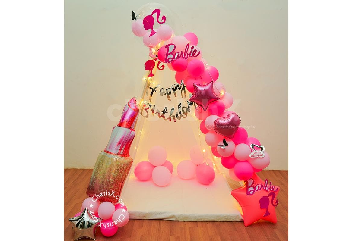 barbie theme kids birthday decoration