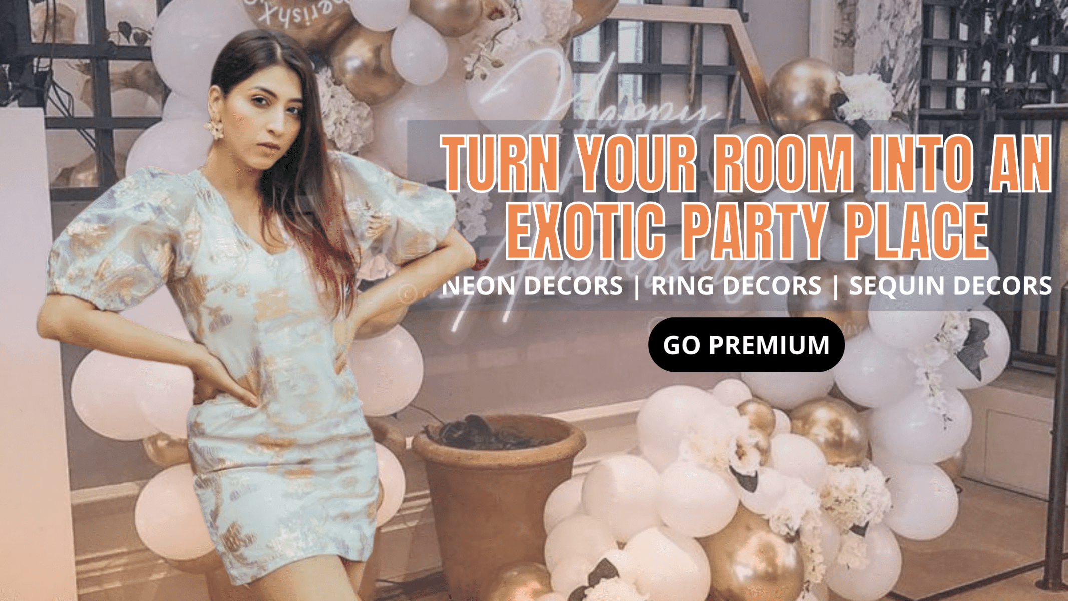 Turn your Room into an Exotic Party Place with these Premium Neon Decors, Ring Decors, and Sequin Decors