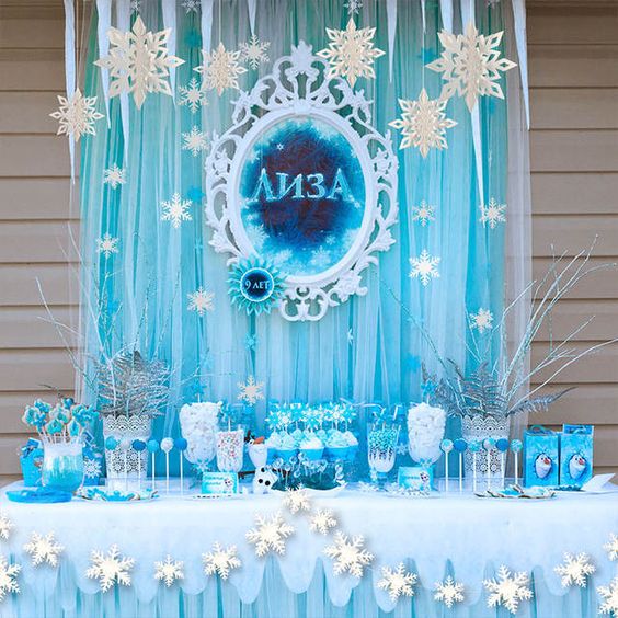 Disney Frozen theme birthday decoration