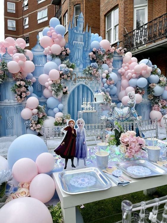 Disney Frozen theme birthday decoration