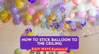 How do you stick balloons to the ceiling?