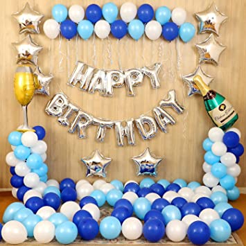 Happy birthday blue decoration