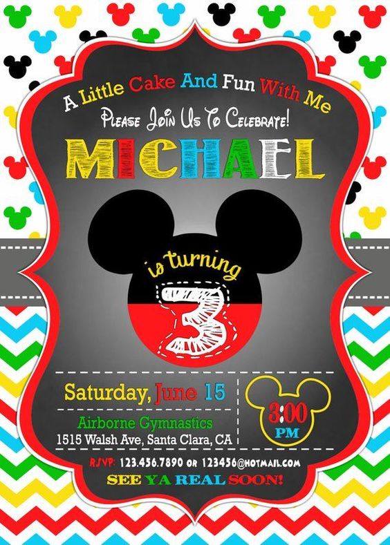 MICKEY MOUSE INVITATION