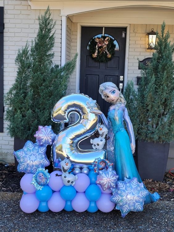 Disney Frozen theme birthday decoration