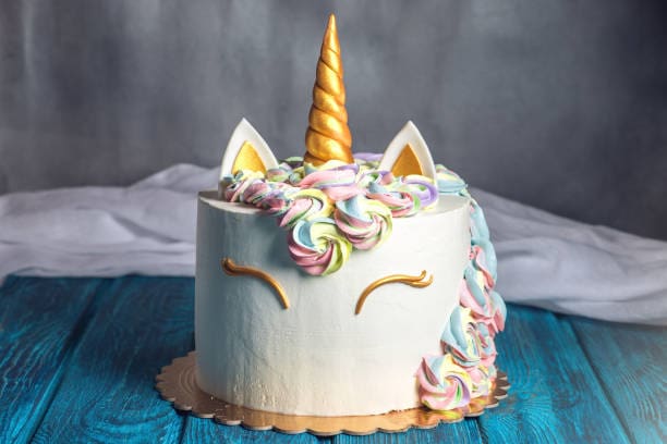 unicorn themed birthday cake