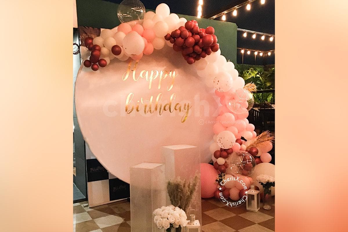 premium rosegold 18th birthday decor