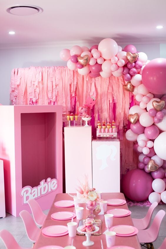 Barbie theme birthday decoration