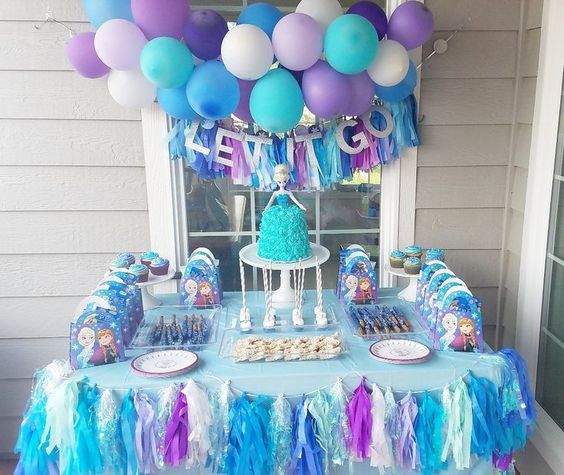 Disney Frozen theme birthday decoration