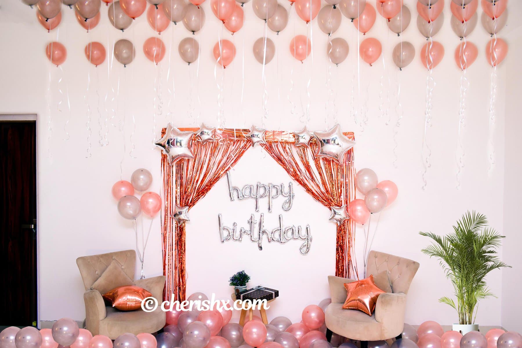 pastel pink 21st birthday decoration