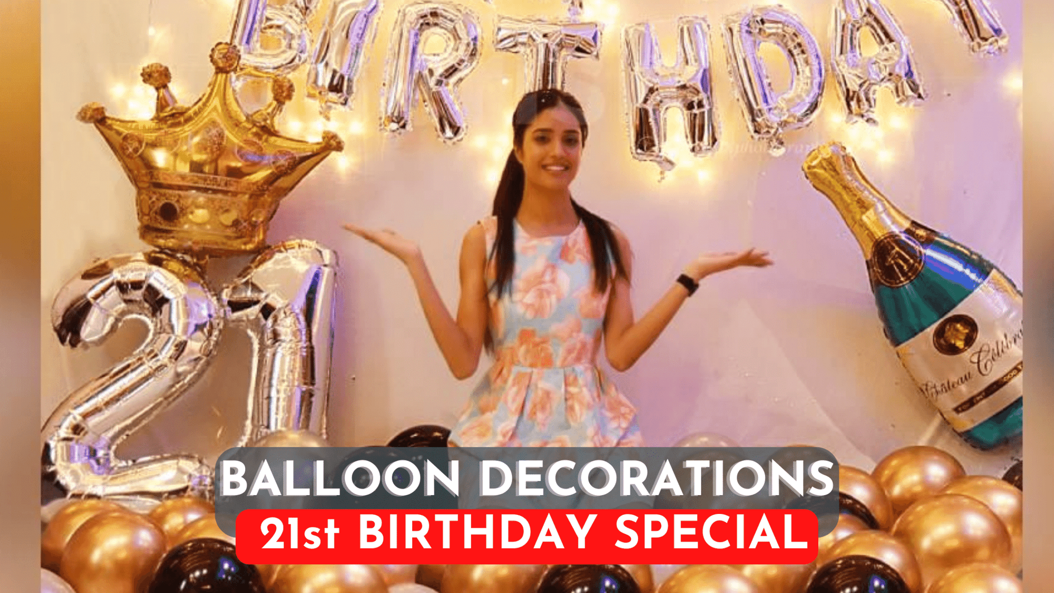21st birthday balloon decorations