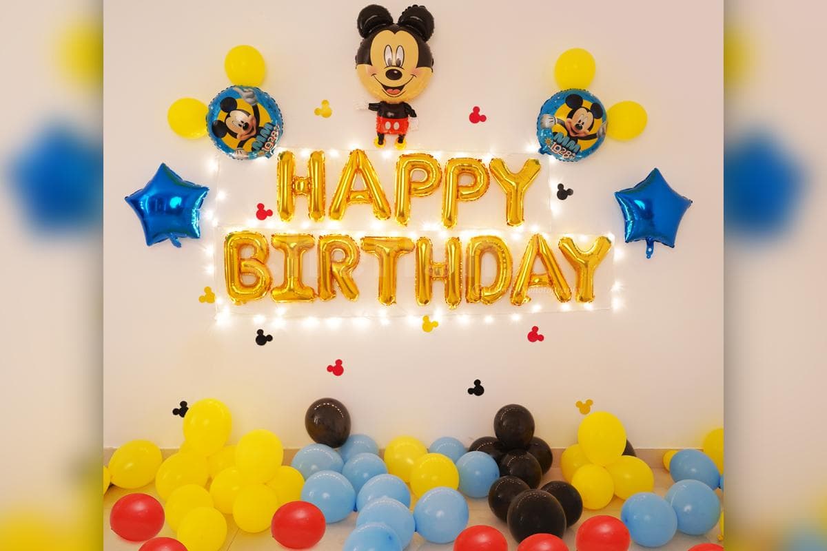 mickey mouse theme kids birthday decor