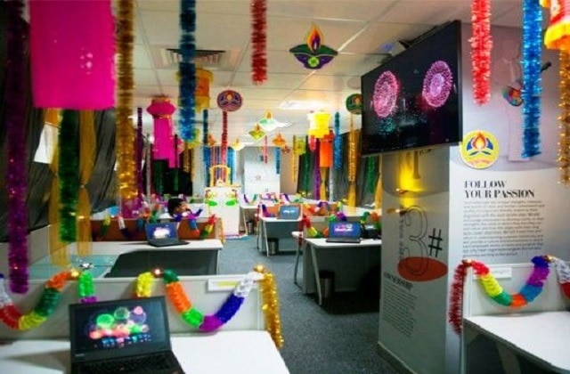 workstation decoration ideas for diwali