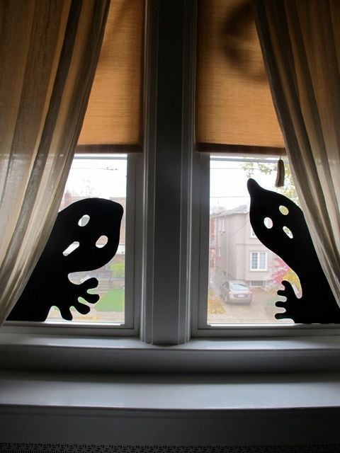 Haunted Windows For Halloween Party Ideas 
