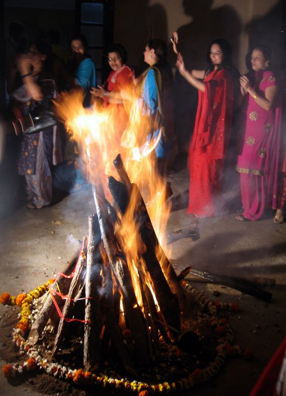 bonfire for Lohri celebration in 2024 