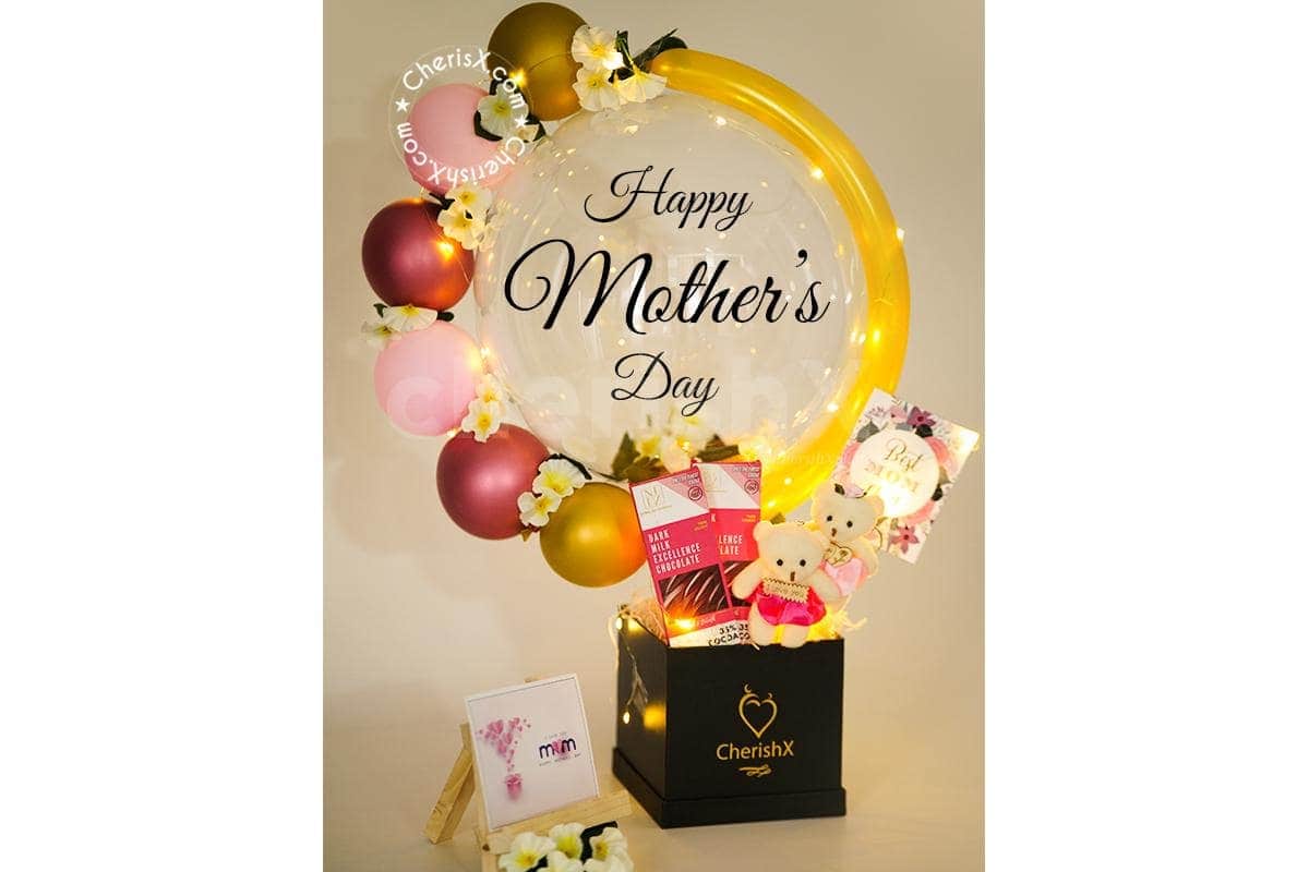 Mother's Day Pink Tint Balloon Bucket