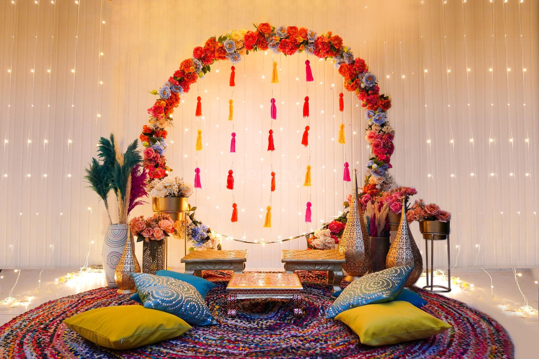 Easy Mehendi Function Decorations That Will Wow Your Guests CherishX haldi-mehndi-background-decoration-ideas-for-home-decor-background