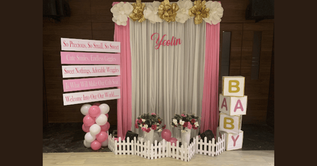 naming ceremony backdrop