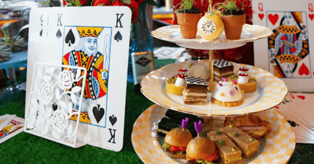 aesthetic food setting for casino theme