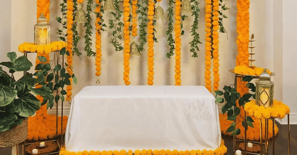 haldi stage decoration images simple