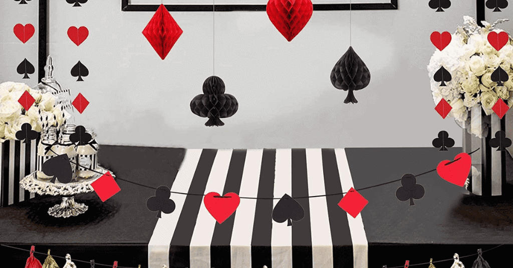 Casino theme easy paper decoration 