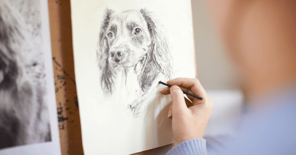 live dog sketch 