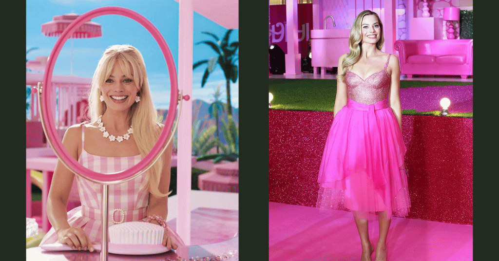 Margot Robbie's dresses in Barbie movie 2023 