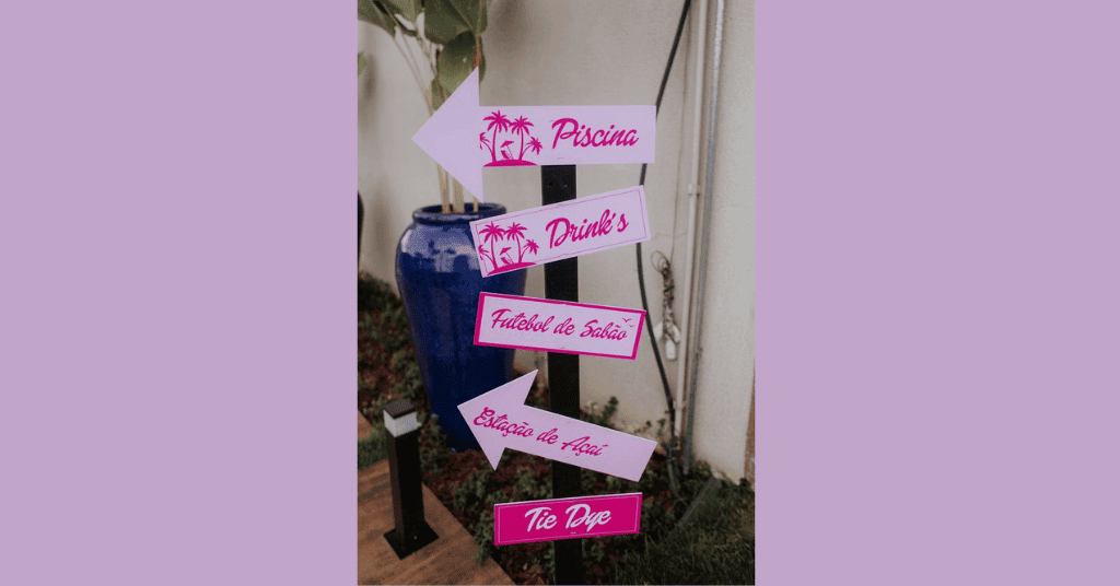 barbie party sign board ideas 