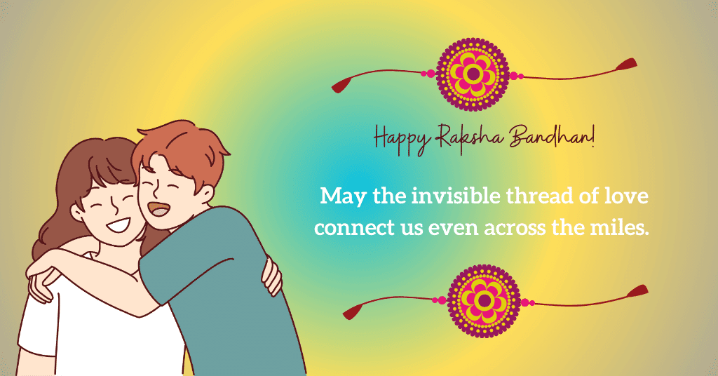 rakhi message for long distance brother
