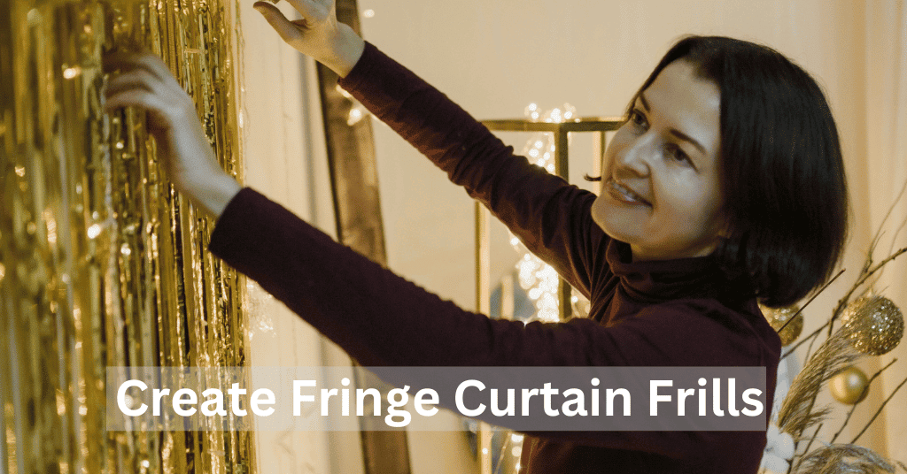 reuse the foil balloons to create fringe curtain frills 