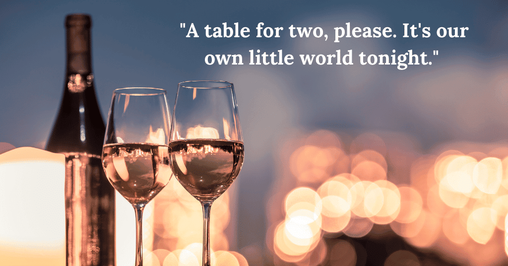 romantic dinner date quotes for couples in love 
