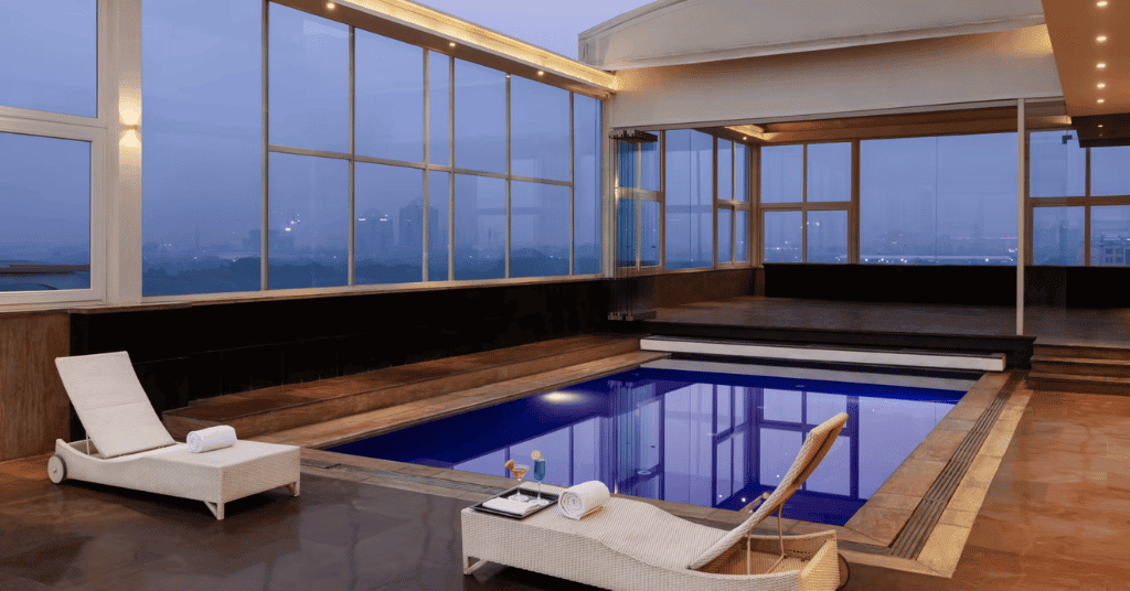 pool area in one of the top hotels in Delhi NCR - Golden Tulip, Gurgaon, Sector 29 