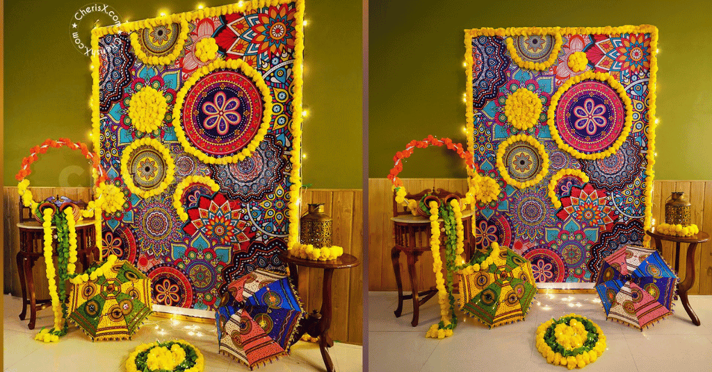  Mandala Backdrop Navratri Decoration Ideas 