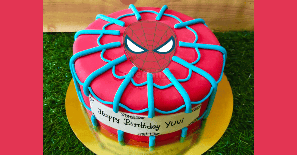 Spider-Man Theme Birthday Cake for Kids 