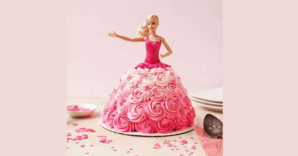 Barbie Theme Fondant Cake 