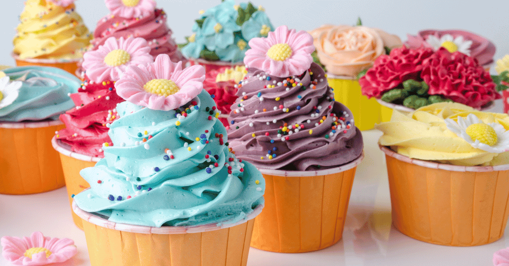 cupcakes of different flavors for kids.