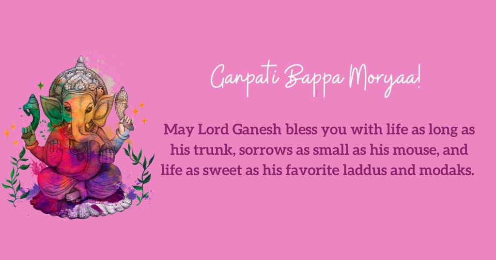 ganpati bappa morya - ganesh chaturthi image with a quote