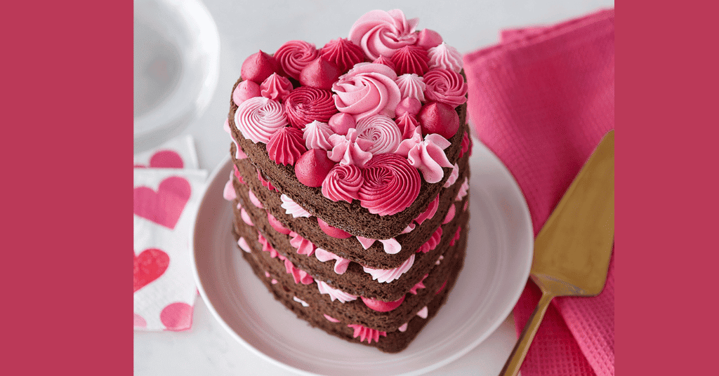  Heart Shaped 5-layer Mini Cake for anniversary celebration 