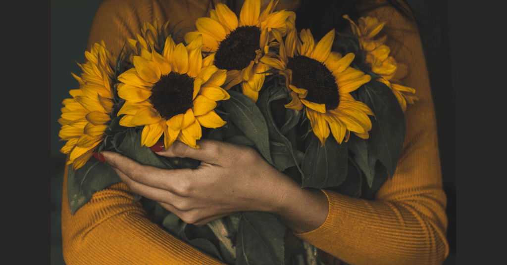 sunflower bouquet for a first date 