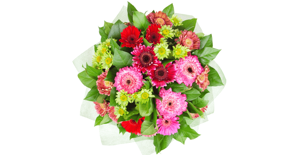 vibrant bouquet of chrysanthemums to your date