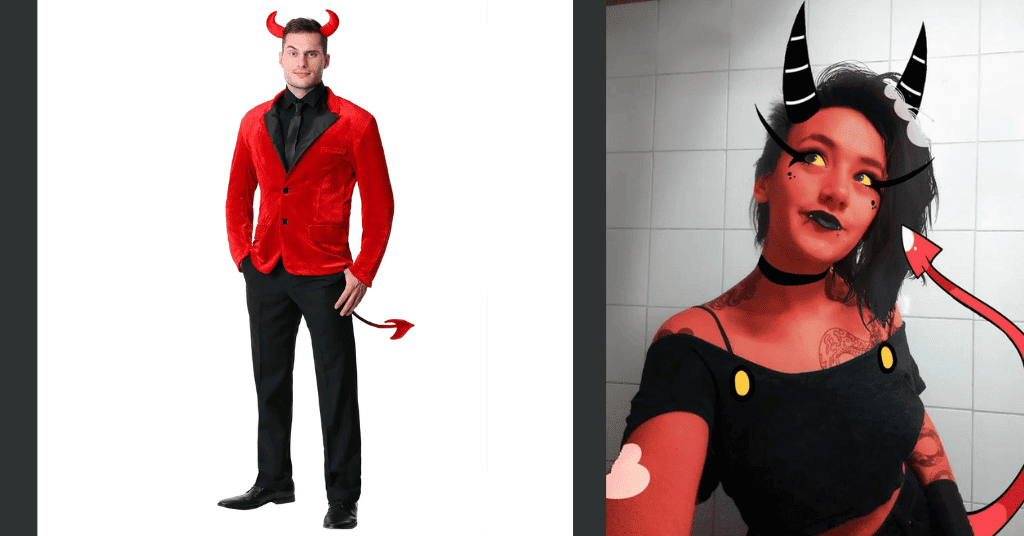 Halloween Costumes Devil for men and women with devil horns