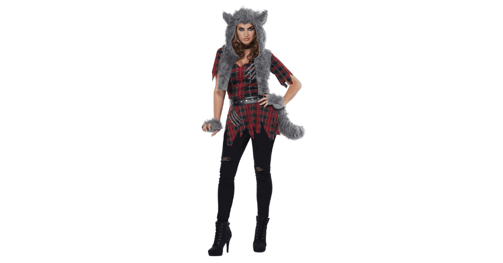 Werewolf Halloween Costume Idea with a fur over costume 